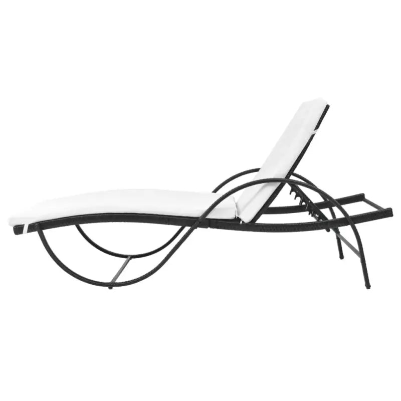 Ligstoelen met gepoedercoat stalen frame voor tuin en strand - Zwart / 5 / Ja - Ligstoelen