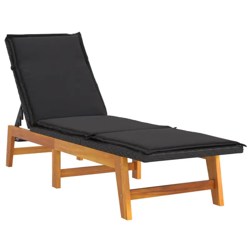 Ligstoelen set met massief acaciahout en verstelbare rugleuning - Ligstoelen