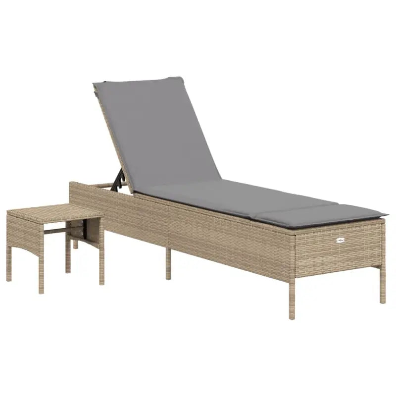 Ligstoelen set met poly rattan en comfortabele zitervaring - Ligstoelen