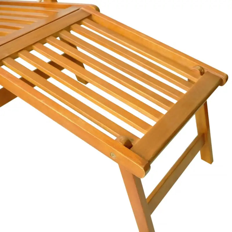 Ligstoelen van massief acaciahout met verstelbare rugleuning en grote afmetingen - Ligstoelen