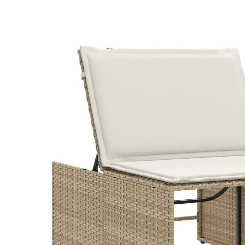 Ligstoelen van poly rattan met gemakkelijk schoon en gehard glas oppervlak - Ligstoelen
