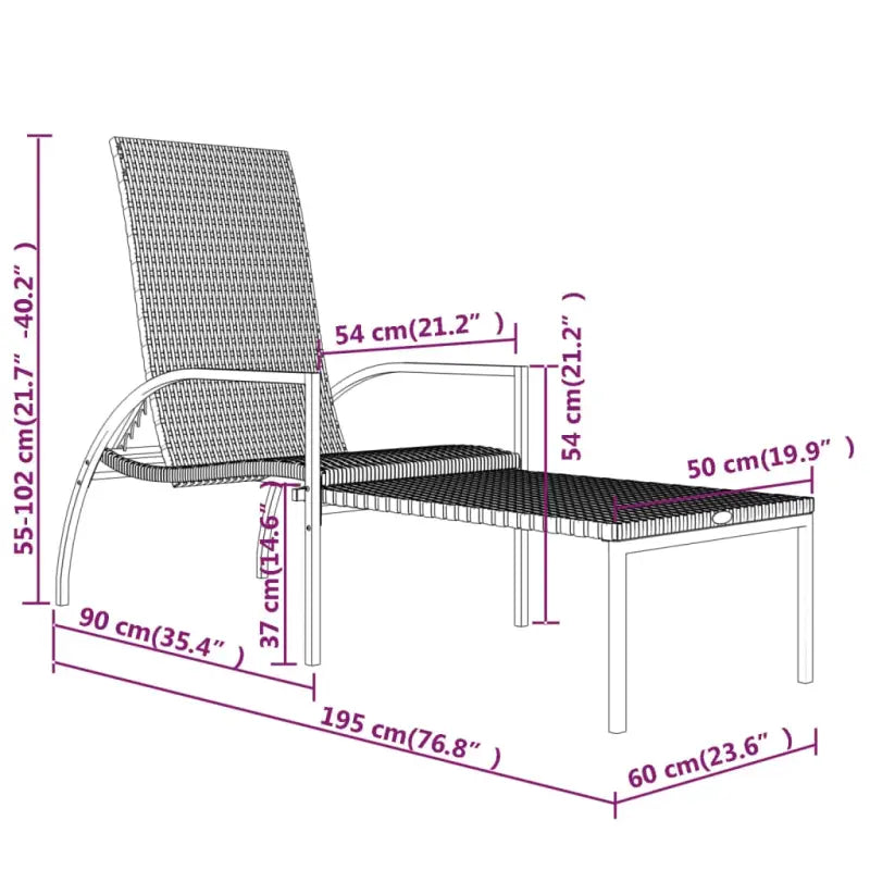 Ligstoelen van polyetheen rattan voor ultiem buitencomfort - Ligstoelen
