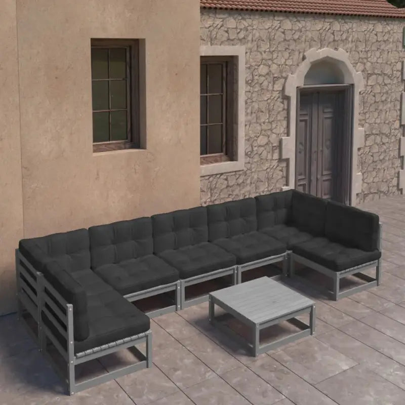 Lounge Compatible tuinset voor ontspannen samen genieten - Grijs / Ja - Tuinsets