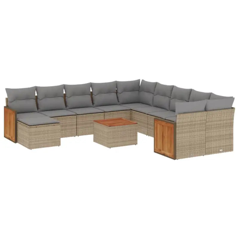 Lounge Tuinset in beige materiaal met gepoedercoat staal afmetingen - Tuinsets