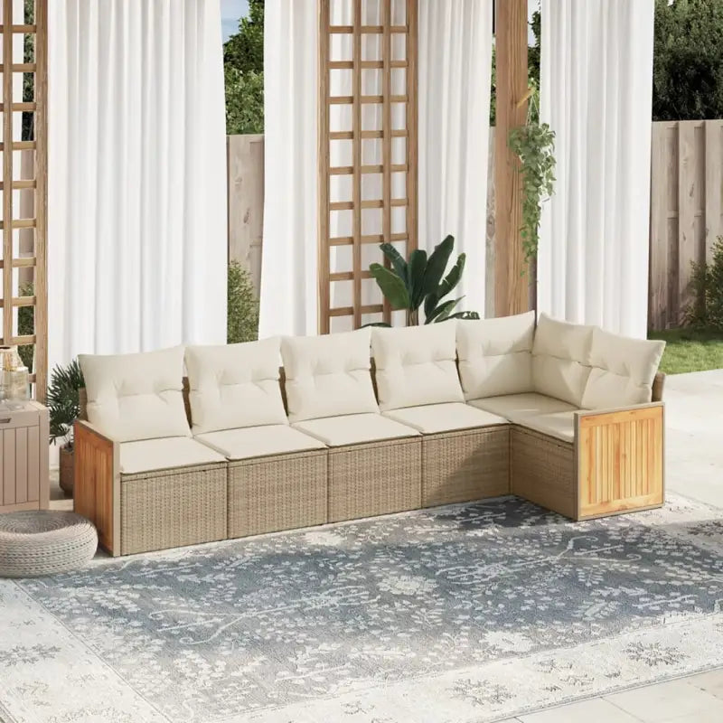 Lounge Tuinset in Beige Materiaal met Waterdichte Tas en Gepoedercoat Staal - beige en crèmekleurig / Zonder tafel