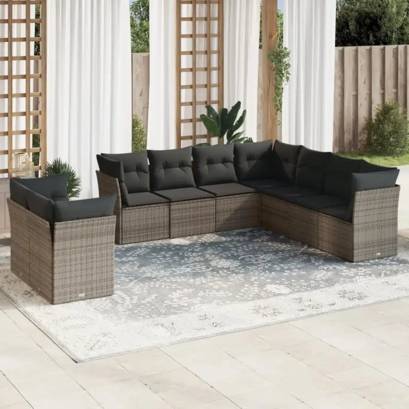 Lounge Tuinset in Beige met Gepoedercoat Staal en Waterdichte Tas - Grijs / Zonder tafel - Tuinsets