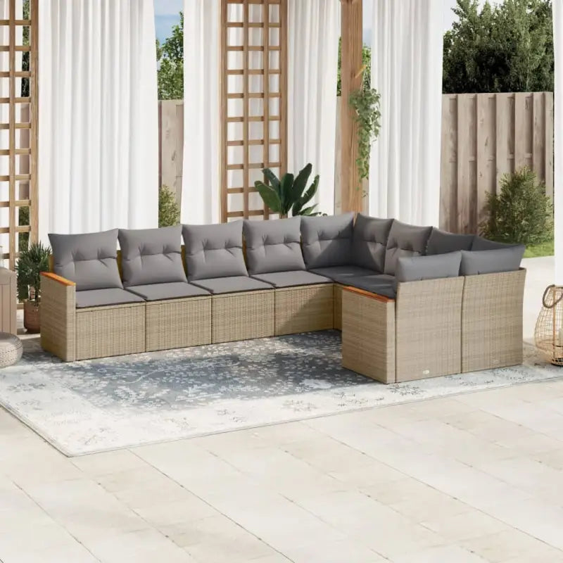 Lounge Tuinset in Beige met Waterdichte Tas en Gepoedercoat Staal - Beige en grijs / Zonder tafel - Tuinsets