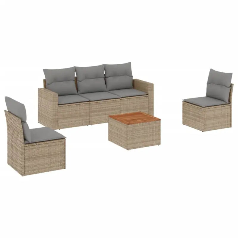Lounge tuinset in gemengd beige met waterdichte tas voor buitengebruik - Tuinsets