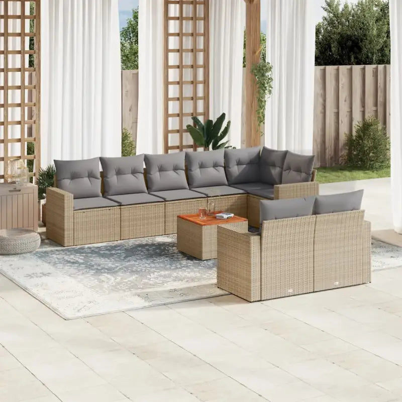 Lounge Tuinset in Gemengd Beige met Waterdichte Tas voor Buiten ontspanning - Tuinsets