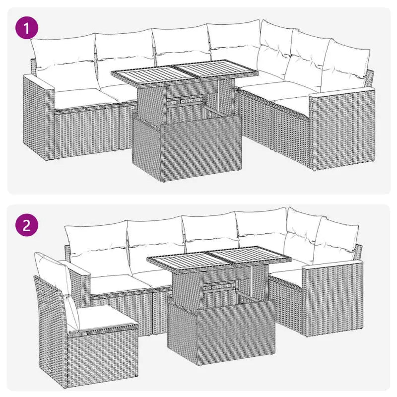 Lounge tuinset in grijs materiaal met gepoedercoat staal afmetingen - Tuinsets