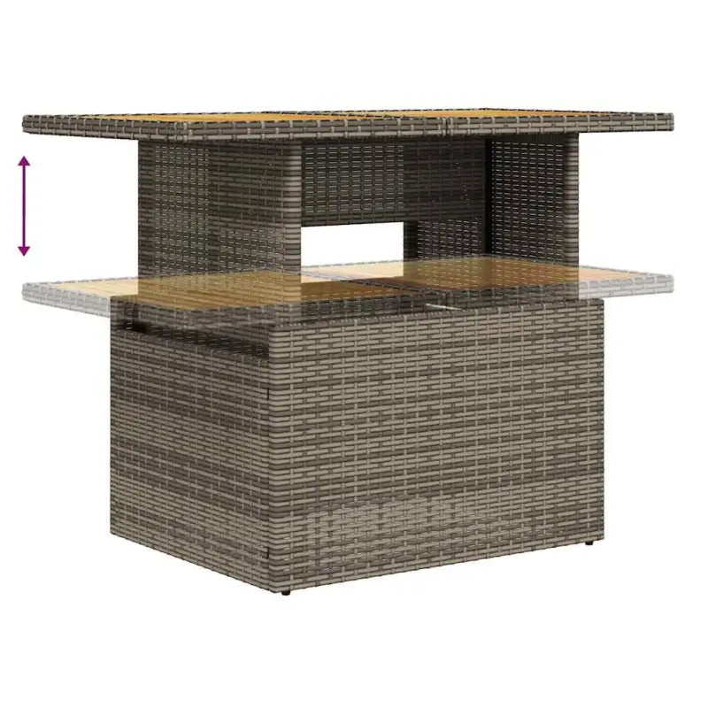 Lounge tuinset in grijs materiaal met gepoedercoat staal afmetingen - Tuinsets
