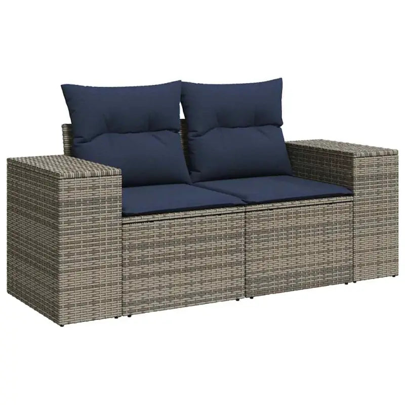 Lounge Tuinset in Grijs Materiaal met Waterdichte Tas en Gepoedercoat Staal - Grijs - Tuinsets
