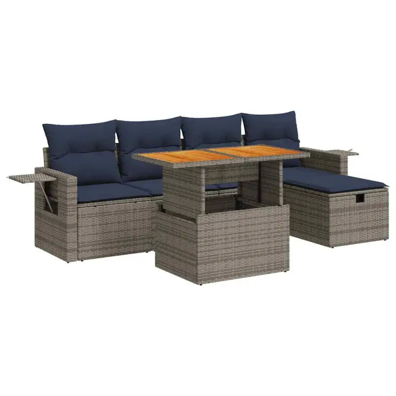 Lounge tuinset in grijs materiaal met waterdichte tas en gepoedercoat staal - Tuinsets