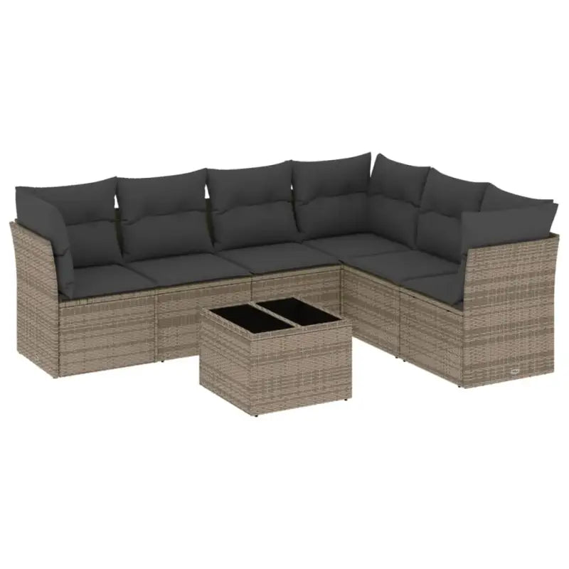 Lounge Tuinset in Grijs Materiaal met Waterdichte Tas en Gepoedercoat Staal - Tuinsets