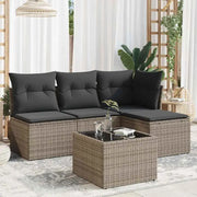 Lounge Tuinset in Grijs Materiaal met Waterdichte Tas en Gepoedercoat Staal - Tuinsets