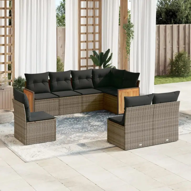 Lounge tuinset in grijs materiaal met waterdichte zak en gepoedercoat staal - Grijs / Zonder tafel - Tuinsets