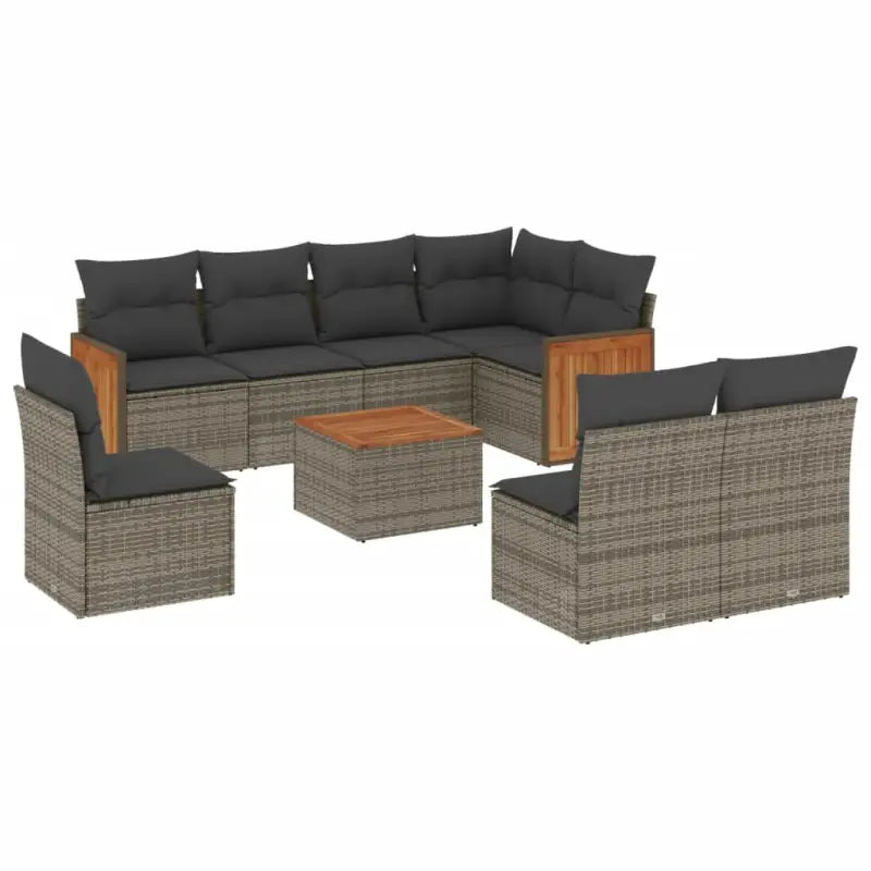 Lounge tuinset in grijs materiaal met waterdichte zak en gepoedercoat staal - Tuinsets