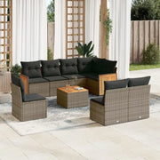 Lounge tuinset in grijs materiaal met waterdichte zak en gepoedercoat staal - Tuinsets