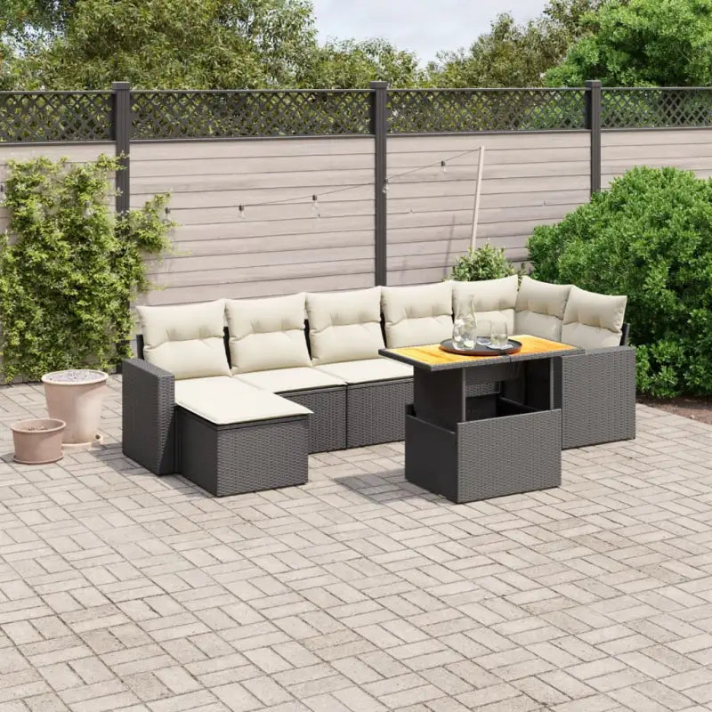 Lounge Tuinset in Zwart Materiaal met Gepoedercoat Staal Afmetingen - Tuinsets