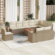 Lounge tuinset met beige materiaal en gepoedercoat staal afmetingen - Tuinsets