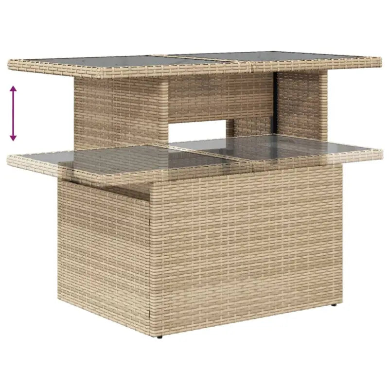 Lounge tuinset met beige materiaal en gepoedercoat staal afmetingen - Tuinsets