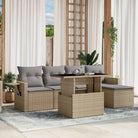Lounge tuinset met beige materiaal en gepoedercoat staal afmetingen - Tuinsets