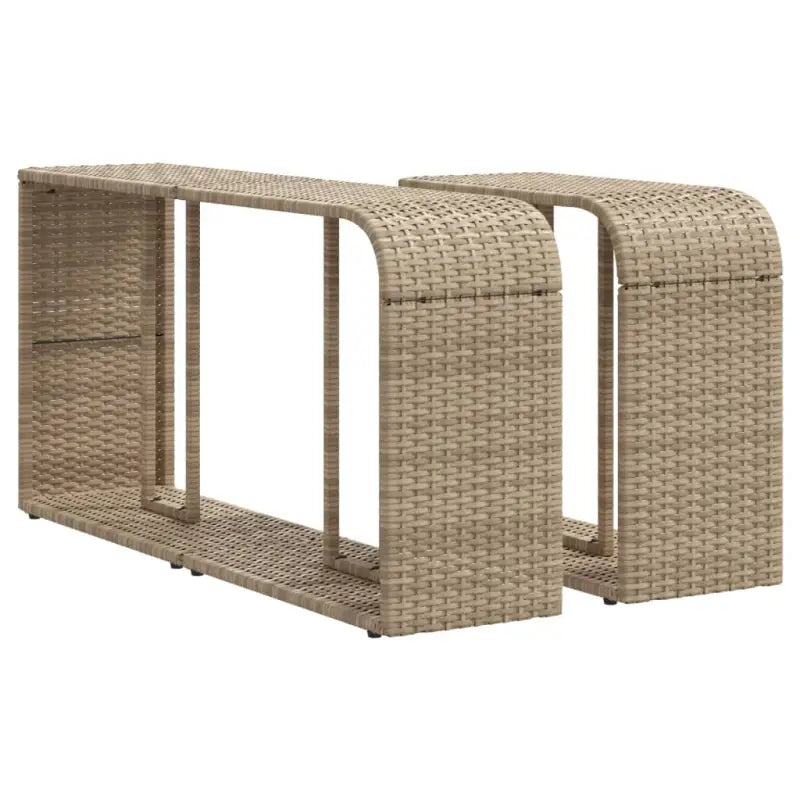 Lounge tuinset met beige materiaal en gepoedercoat staal afmetingen - Tuinsets