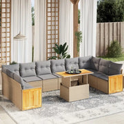 Lounge Tuinset met beige materiaal en gepoedercoat staal - Tuinsets