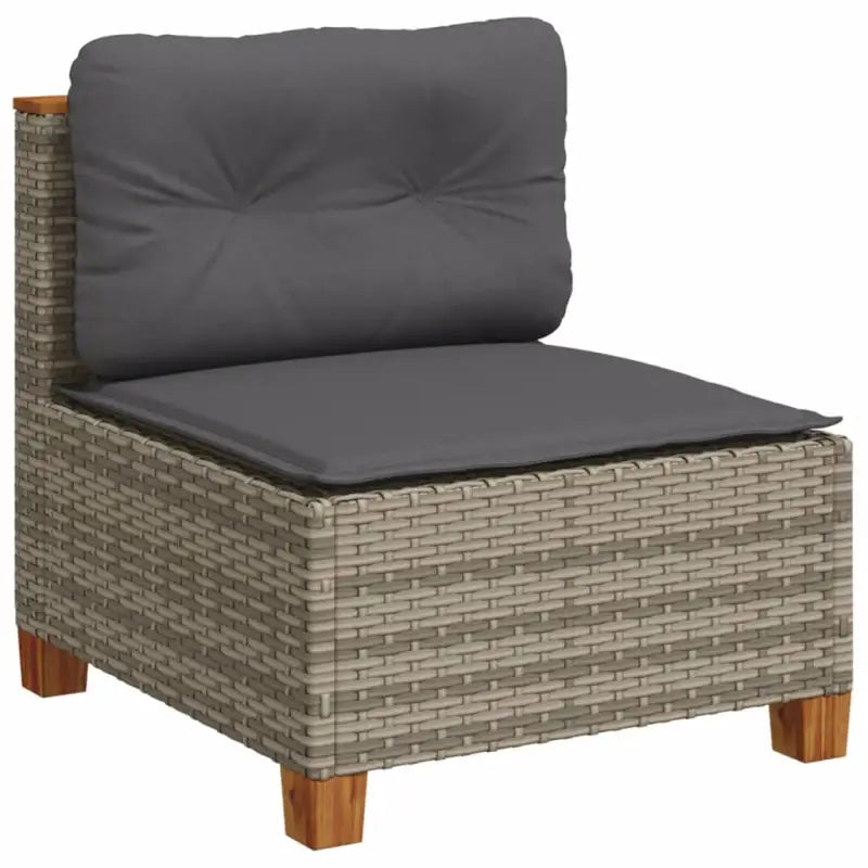 Lounge tuinset met grijs materiaal en natuurlijke olieafwerking - Tuinsets