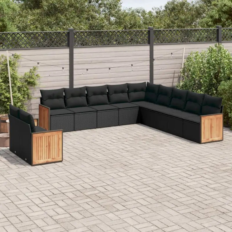 Lounge tuinset met grijs materiaal en waterdichte zak van gepoedercoat staal - Zwart / Zonder tafel - Tuinsets