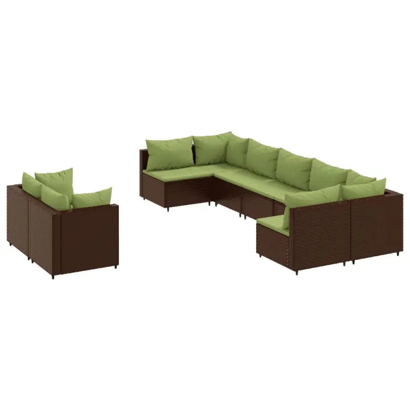 Lounge tuinset met poly rattan en gepoedercoat staal afmetingen - Tuinsets