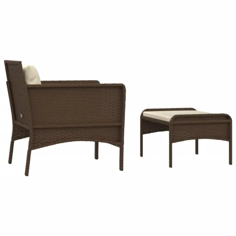 Lounge Tuinset met Poly Rattan en metalen frame voor comfortabele zit - Tuinsets