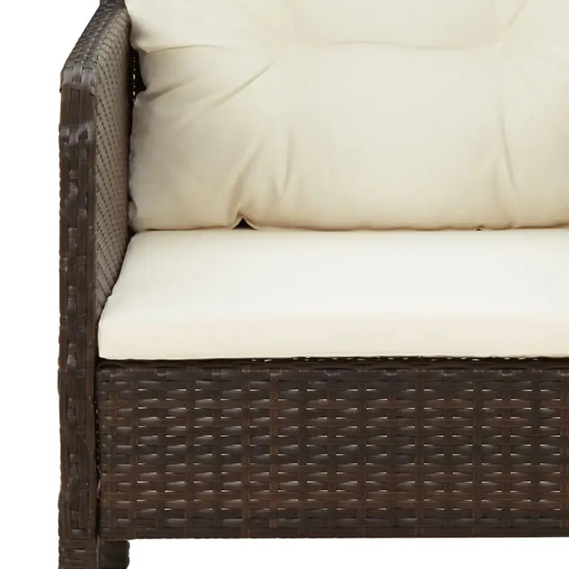 Lounge Tuinset met Poly Rattan en metalen frame voor comfortabele zit - Tuinsets
