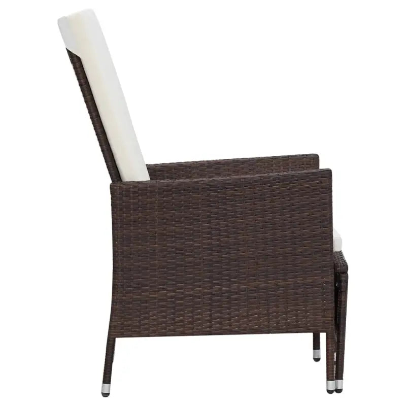 Lounge tuinset met stalen frame en PE-rattan voor een ontspannen buitenruimte - Bruin - Tuinsets
