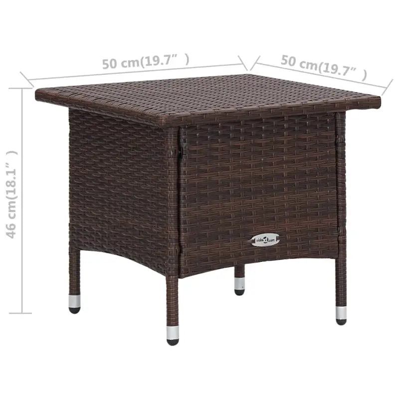 Lounge tuinset met stalen frame en PE-rattan voor een ontspannen buitenruimte - Bruin - Tuinsets