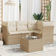 Lounge tuinset met waterdichte tas en beige materiaal van gepoedercoat staal - Tuinsets