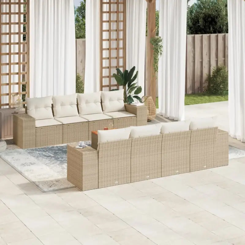 Lounge tuinset met waterdichte tas en beige materiaal van gepoedercoat staal - Tuinsets