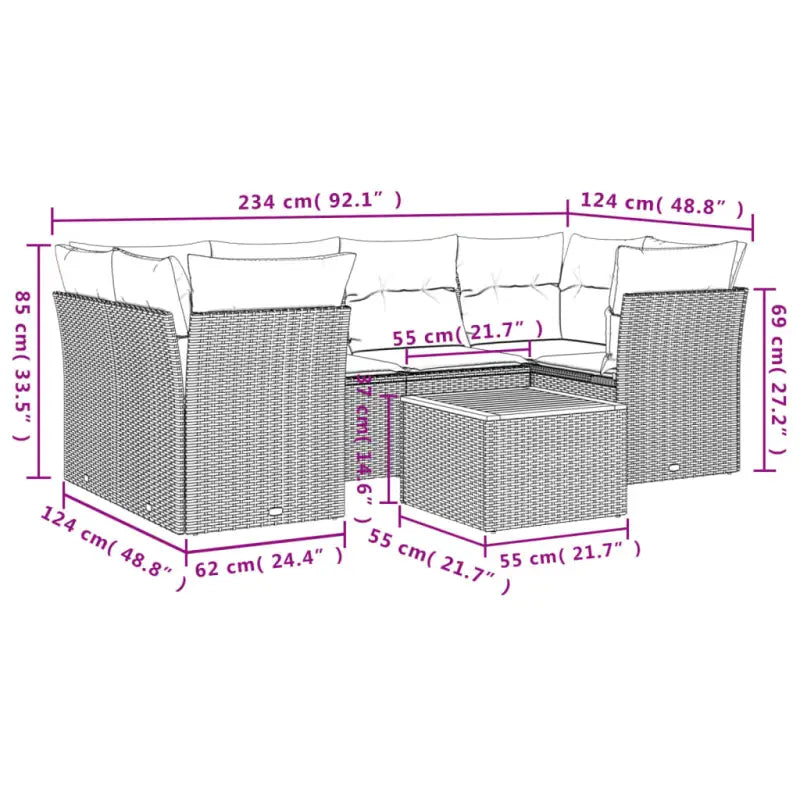 Lounge Tuinset met Waterdichte Tas en Beige Material van Gepoedercoat Staal - Tuinsets