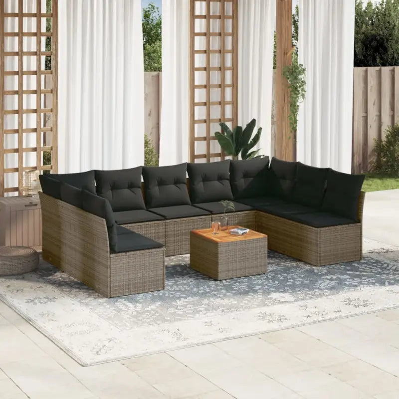 Lounge tuinset met waterdichte tas en grijs gepoedercoat staal - grijs en donkergrijs - Tuinsets