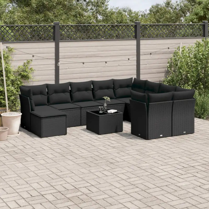 Lounge tuinset met waterdichte tas en grijs gepoedercoat staal - Zwart - Tuinsets