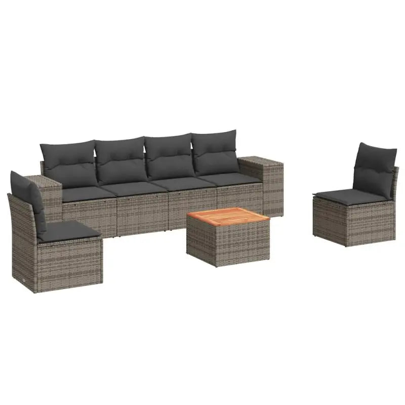 Lounge Tuinset met Waterdichte Tas en Grijs Materiaal van Gepoedercoat Staal - Tuinsets