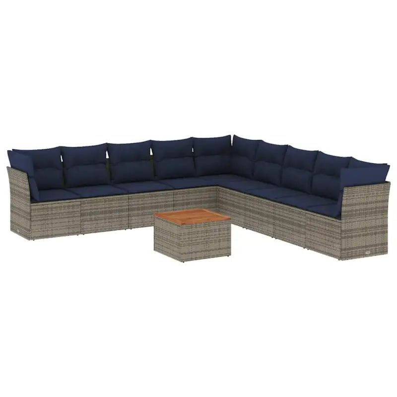 Lounge Tuinset met Waterdichte Tas en Grijs Materiaal in Gepoedercoat Staal - Grijs - Tuinsets