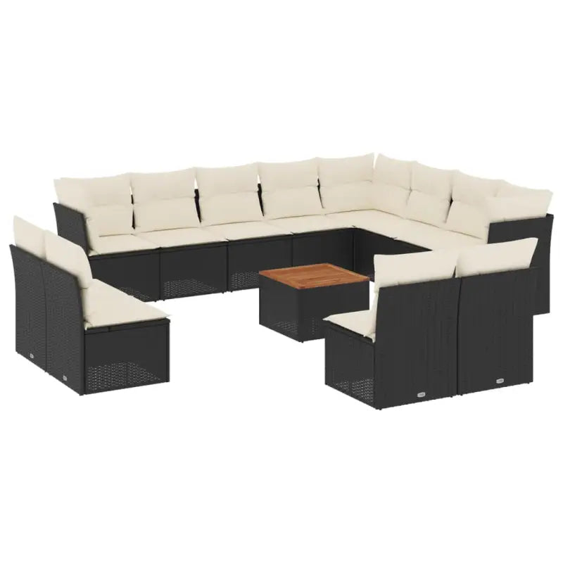 Lounge tuinset met waterdichte tas en zwart gepoedercoat staal - Tuinsets