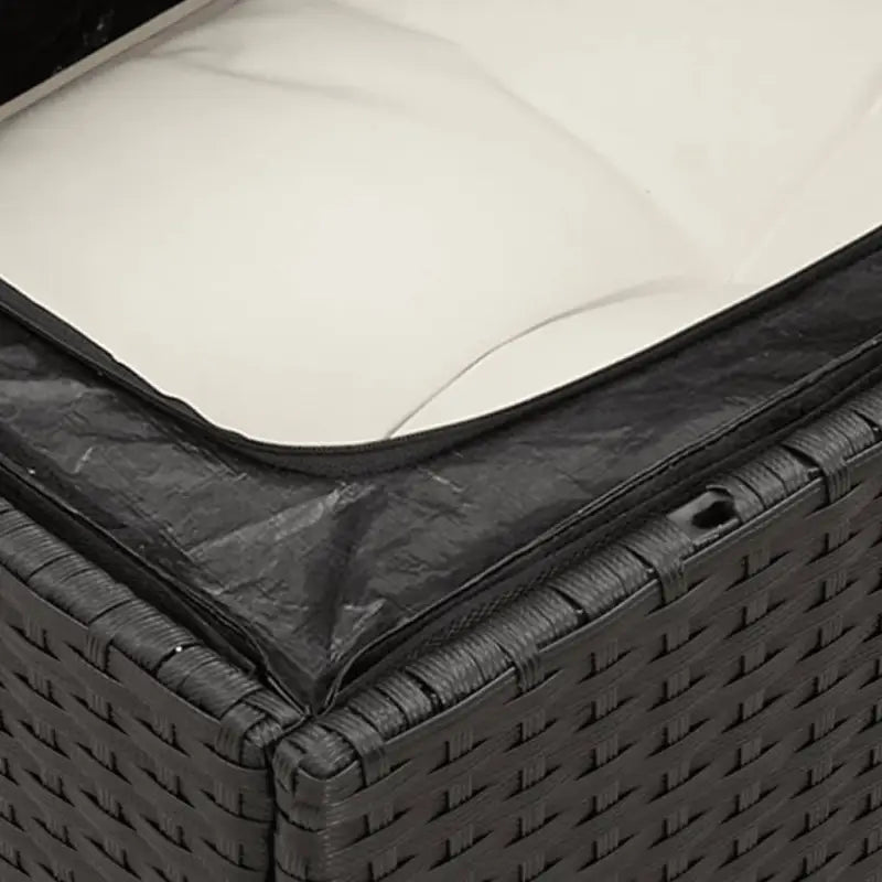 Lounge tuinset met waterdichte tas en zwart gepoedercoat staal - Tuinsets