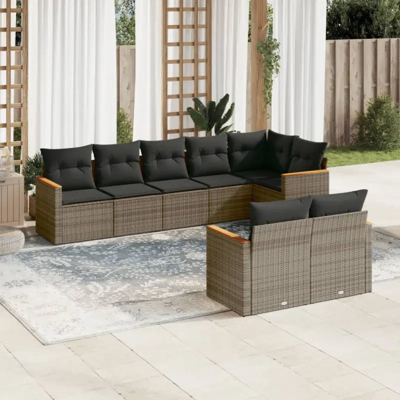 Lounge Tuinset met Waterdichte Tas Grijs Materiaal en Gepoedercoat Staal - Grijs / Zonder tafel - Tuinsets