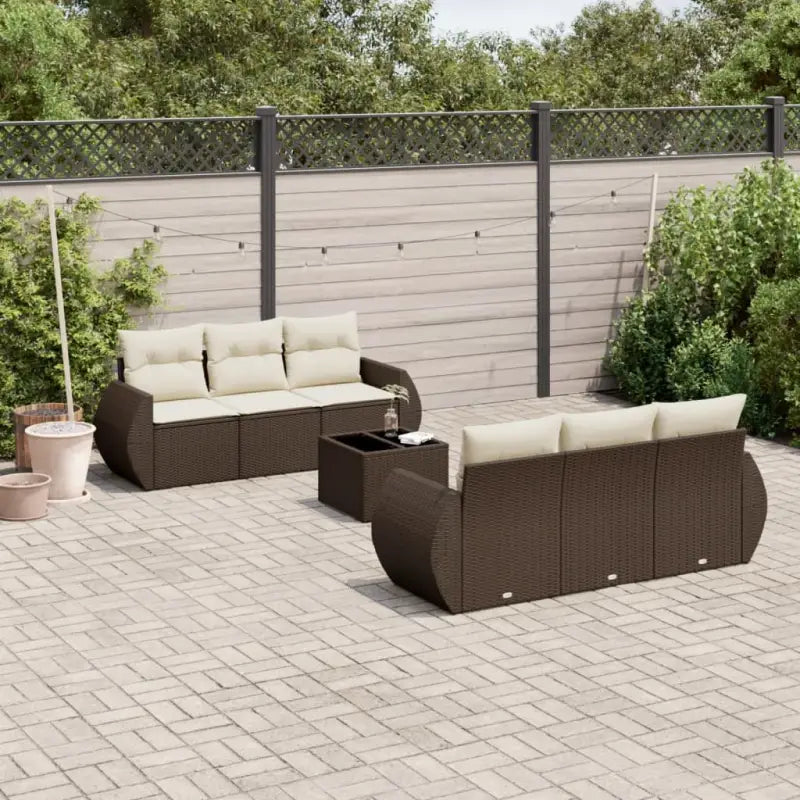 Lounge Tuinset met Waterdichte Tas in Beige en Gepoedercoat Staal - Bruin en crème - Tuinsets
