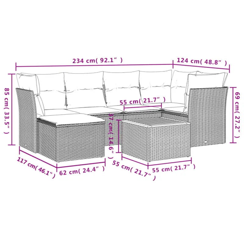 Lounge tuinset met waterdichte tas in beige materiaal en gepoedercoat staal - Tuinsets