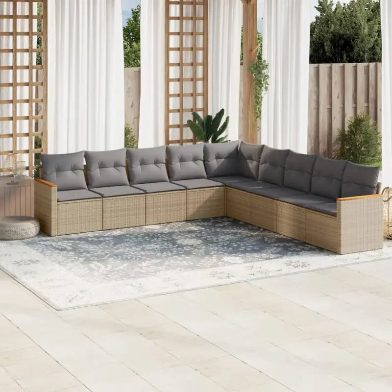 Lounge Tuinset met Waterdichte Tas in Beige Materiaal en Gepoedercoat Staal - Tuinsets