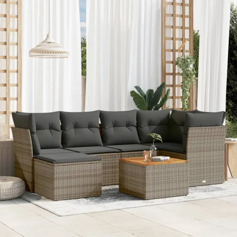 Lounge tuinset met waterdichte tas in beige materiaal en gepoedercoat staal - grijs en donkergrijs - Tuinsets