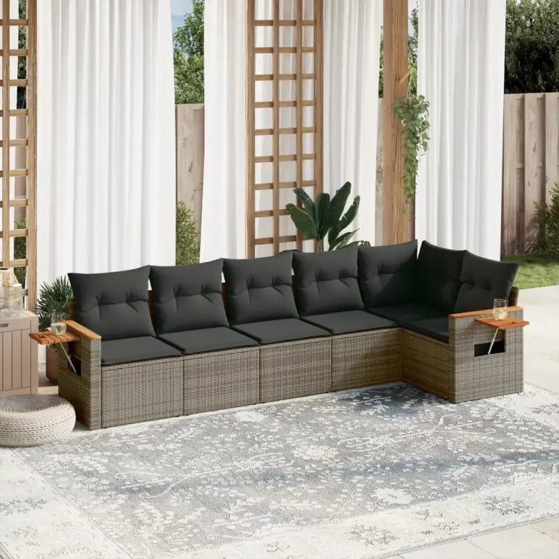 Lounge Tuinset met Waterdichte Tas in Bezorgd Materiaal en Gepoedercoat Staal - Grijs / Zonder tafel - Tuinsets